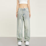 RTK (W) Taooba. 1479 BLUE RECONSTRUCTED STRAIGHT DENIM JEANS