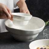 Eating Rice Bowl Household Ceramic Fruit Salad Bowl Japanese Tableware High-end Dessert Oat Yogurt Bowl