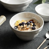 Eating Rice Bowl Household Ceramic Fruit Salad Bowl Japanese Tableware High-end Dessert Oat Yogurt Bowl