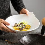 Amozae-Salad Bowl Ceramic Luxury Dessert Bowl Japanese Tableware Fruit Plate Household Noodles In Soup Bowl Large Bowl