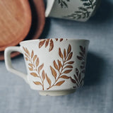 Taooba-Plant Whispers Underglaze Colored Ceramic Coffee Cups Japanese Style Mug Relief