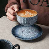 Taooba-Instagram Kiln Transformation Coffee Cup and Plate Set Comes with Spoon Light Luxury Tea Cup Mug Home minimalist Fashion Cup