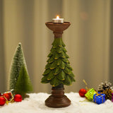 Taooba--Style European Home Living Room Desktop Retro Christmas Tree Candlestick Decoration