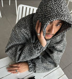 Taooba  No. 7020 TWEED PULLOVER HOODIE