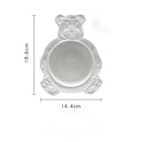 Taooba Korean Ins Style Retro Cute Bear Bowl Dessert Plate Ceramic Container Breakfast Vintage Bowl Oat Yogurt Salad Dish Cute Tray