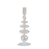 Taooba Glass Candle Holders Nordic Decor Taper Candle Holder Candlesticks for Home Wedding Room Decoration Party Vase Home Decor