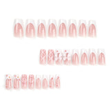 Taooba 24pcs Coffin Shaped Fake Nails +1 Nail File +1 Jelly