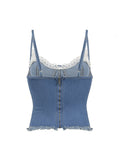 Taooba Kelsie Bow Detail Denim Top