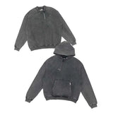 Taooba  Y2K New Retro Washed Distressed Solid Sweatshirt High Street Loose Casual Hoodie Soft Comfortable O-Neck Youth Trendy Sweatshirt