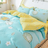 Taooba-Cute Rubbit Bedding Sets Girls Boys Bed Linen Duvet Cover Flat Sheet Pillowcase Home Use Winter King Single Full Size Set 2022