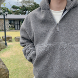 Taooba No. 3348 HALF ZIP-UP FLEECE HOODIE