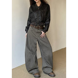 Taooba party outfit  American Vintage 2000s Style High Waist Camel Jeans Pants Spring Fashion Women's Baggy Y2K Wide Leg Denim Trouser Female Clothes