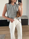 Taooba Christmas Gift outfit -Casual Button Up Sweater Vest