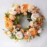 Taooba Artificial Peony Wreath Garland Rattan Home Decor Wedding Wreath Flower Home Door Decoration Wedding Centerpieces for Tables