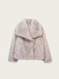 Taooba Asuna Faux Fur Jacket in Light Grey