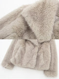 Taooba Asuna Faux Fur Jacket in Light Grey