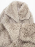 Taooba Asuna Faux Fur Jacket in Light Grey