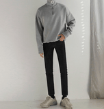 Taooba-1137 TURTLENECK HALF ZIPPER SWEATER