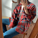 Taooba-2523 WOOLEN PLAID SHIRT