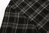 Taooba-1467 BLACK PLAID SHIRT