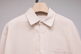 Taooba-3505 DARK CREAM CORDUROY COLLAR SHIRT