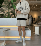 Taooba-8035 KNIT CHICAGO HALF ZIP-UP COLLAR SWEATER & SHORTS