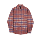 Taooba-2744 WOOLEN KNITTED PLAID COLLAR SHIRT