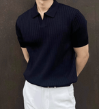 Taooba-9792 VERTICAL KNIT POLO SHORT SLEEVE