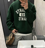 Taooba-6024 GREEN LETTERED PULLOVER SWEATER