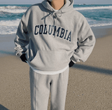 Taooba-6236 COLUMBIA LETTERED PULLOVER HOODIE