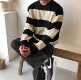 Taooba-3326 KNITTED STRIPE SWEATER