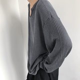 Taooba-4259 U-NECK WAFFLE LONGSLEEVE