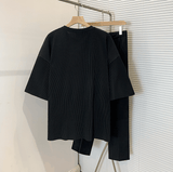 Taooba-2043 PLEATED HALF SLEEVE SHIRT