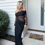 Taooba Watch Me Go Mesh Maxi Dress