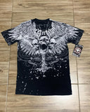 Taooba 2000s affliction T shirt Clothes Retro Punk Hip Hop Graphic Print Oversized T Shirt Mens new Round Neck Cotton Short Sleeve Tops