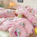 Taooba Christmas Gift Summer Bedding Set 2024 Ins Twin Queen Duvet Cover Flat Sheet Pillowcase No Filler Girl Boys Hotel Home Bed Linens