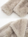 Taooba Asuna Faux Fur Jacket in Light Grey