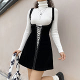 Taooba Christmas Gift outfit -Solid Color Vest Strap Slimming Chest Strap Dress