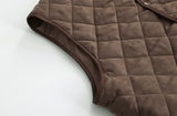 Taooba-2801 BROWN DIAMOND QUILTED VEST