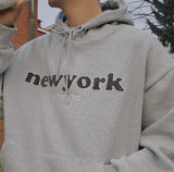 Taooba-5567 LETTERED NEW YORK PULLOVER HOODIE