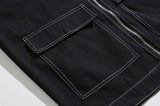 Taooba- 5290 BLACK STITCHED OUTLINE DENIM JK