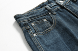 Taooba- 6233 BLUE SLIM STRAIGHT DENIM JEANS