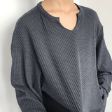 Taooba-4259 U-NECK WAFFLE LONGSLEEVE