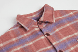 Taooba-2744 WOOLEN KNITTED PLAID COLLAR SHIRT