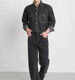 Taooba- 5166 DARK GRAY DENIM SHIRT