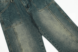 RTK (W) Taooba. 1007 DENIM RECONSTRUCTED DRAPE WIDE JEANS