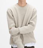 Taooba-3407 KNITTED ROUND NECK SWEATER