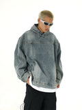 Taooba  No. 10259 HOODED DENIM PULLOVER HOODIE