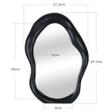 Taooba Creative Irregular Mirror European Curved Makeup Mirror Dressing Table Bedroom Ornaments Home Decoration Decorative Vanity