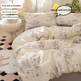 Taooba Christmas Gift 3pcs Floral Duvet Cover Set Pillowcases No Filling no flat sheet Twin Single Queen Size Girls Bedding Linen